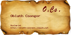 Oblath Csongor névjegykártya