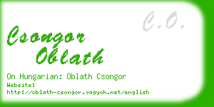 csongor oblath business card